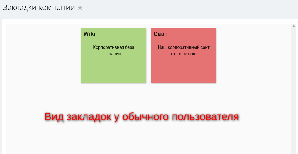 Закладки компании