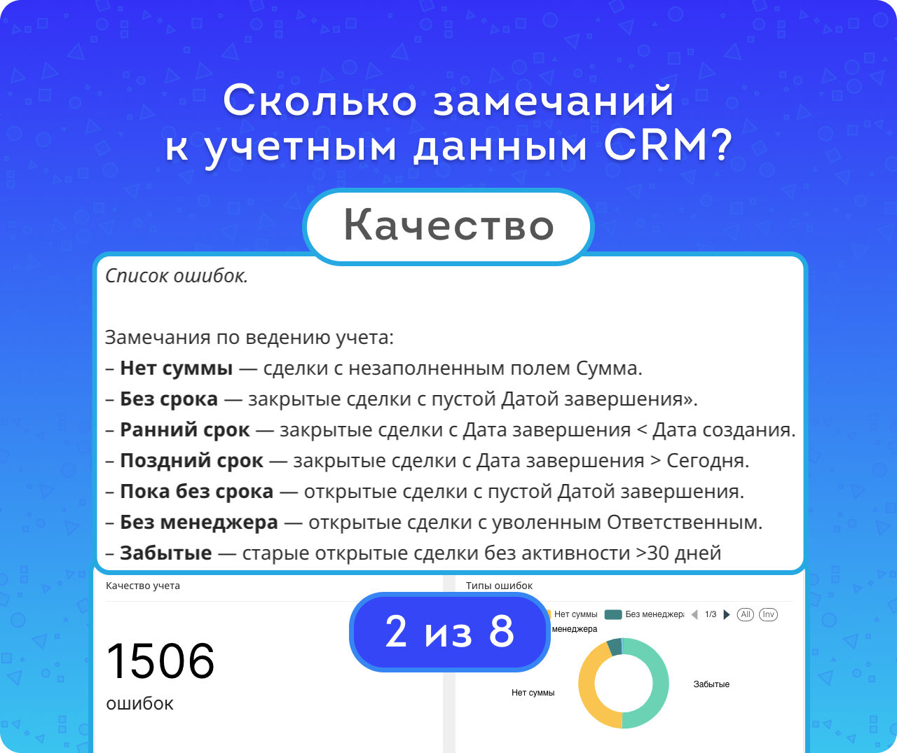 Сделки. Качество CRM
