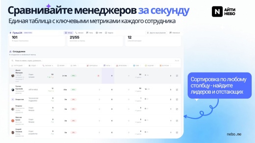 Пульс24 — Контроль активности сотрудников в реальном времени