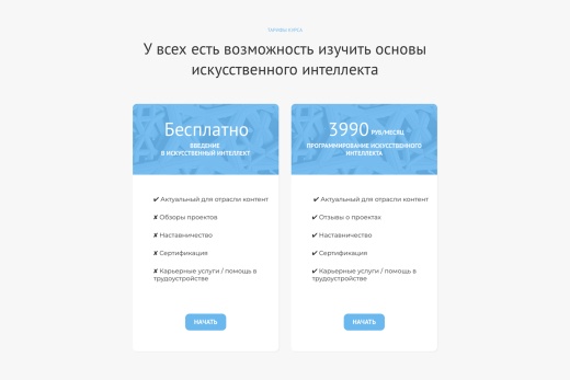 Лендинг пейдж онлайн курсов «Krayt.OnlineCourse»