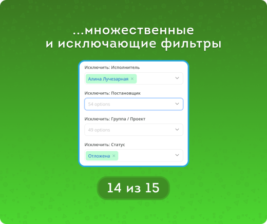 Задачи – Активность