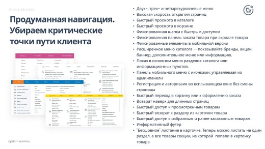 Apriori.EcomMarket: Интернет-магазин c конструктором настроек и расширенный маркетинговый функционал